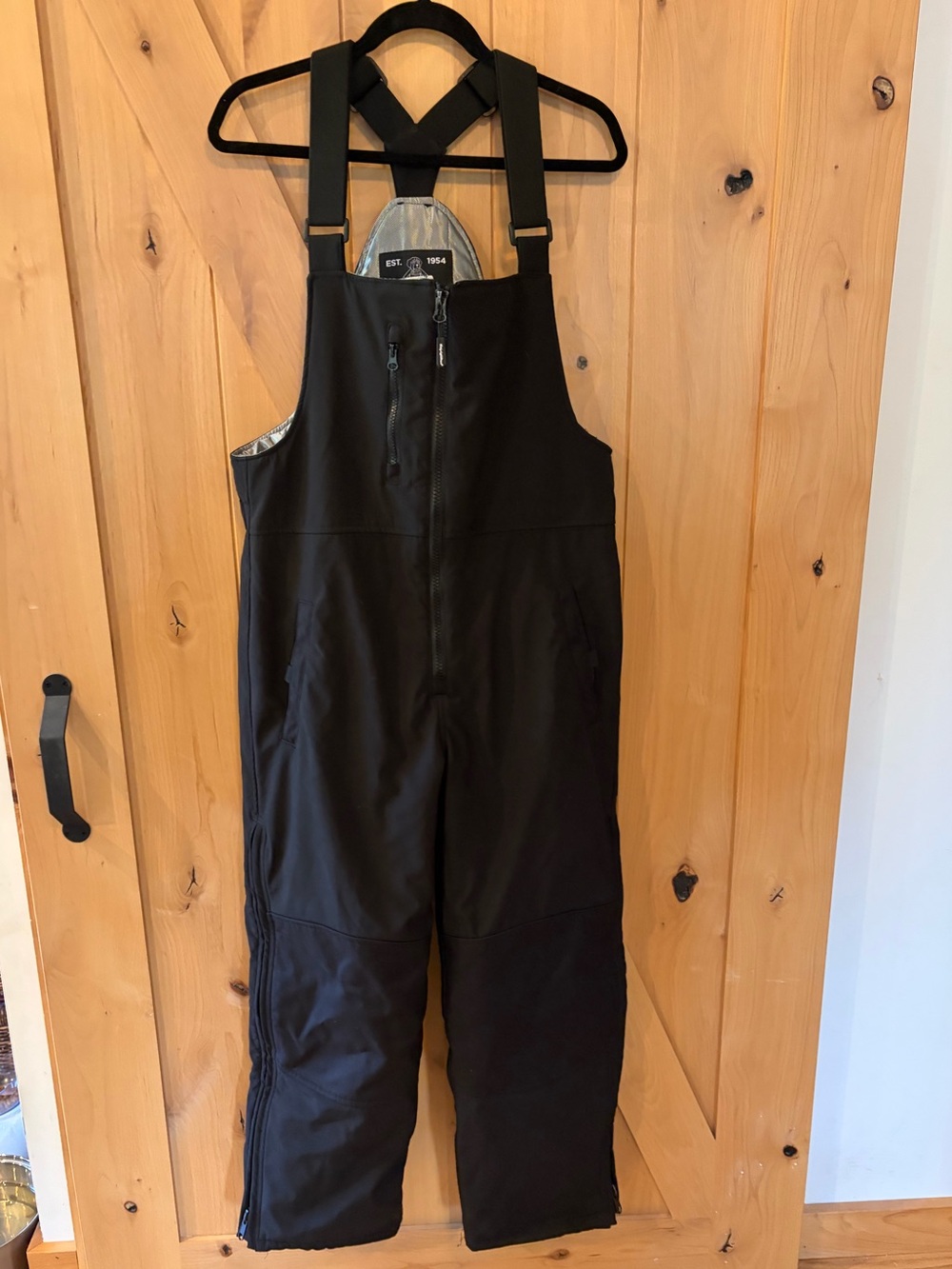 RefrigiWear Bib Overalls Mens M Black Insulated Cold Work Snow Pants 0495R Mint